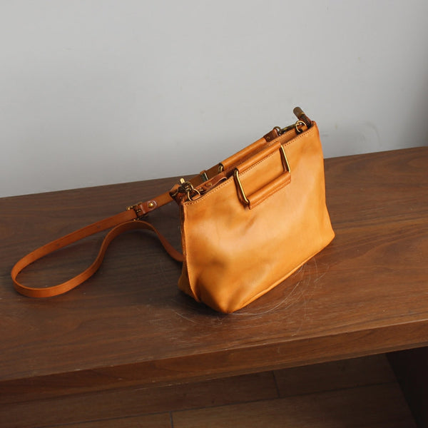 Vintage Handmade Leather handbag Crossbody Shoulder Motorcycle Bags Purses Accessories Women Minimalism