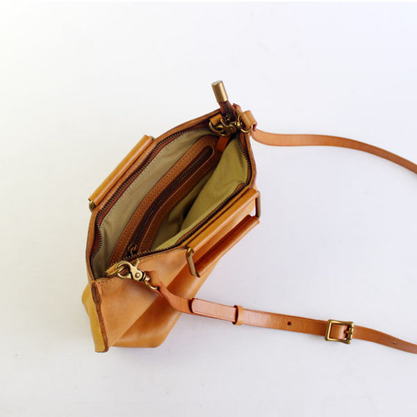 Vintage Handmade Leather handbag Crossbody Shoulder Motorcycle Bags Purses Accessories Women inside