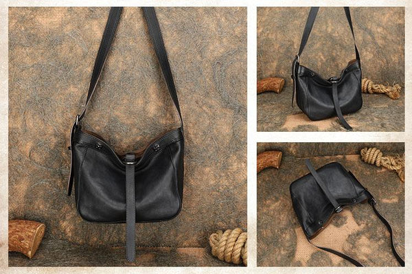 Vintage Ladies Boho Shoulder Bags Leather Crossbody Purse For Women Cowhide