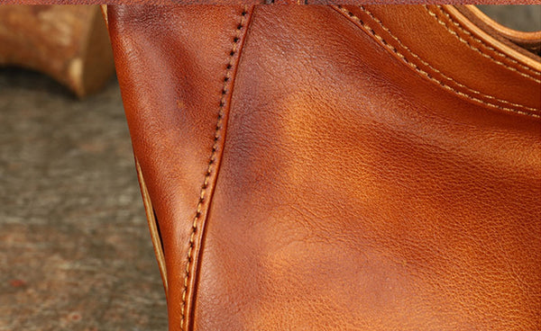 Vintage Ladies Boho Shoulder Bags Leather Crossbody Purse For Women Genuine-Leather