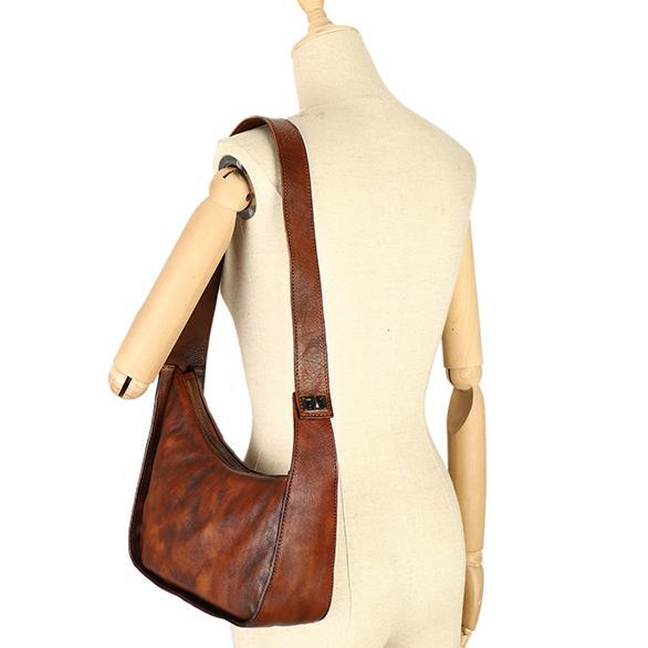 Vintage Ladies Genuine Leather Shoulder Bags Crossbody Hobo Bag For Women Beautiful Fashion