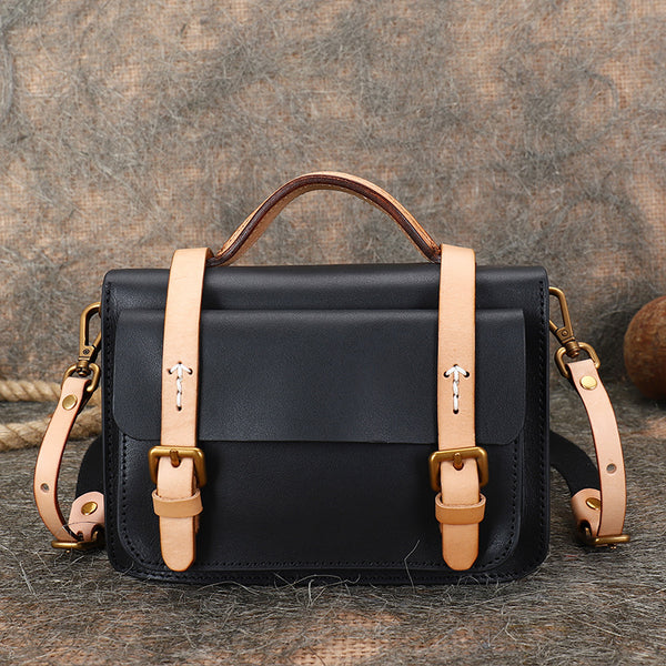 Vintage-Ladies-Leather-Crossbody-Messenger-Bag-Satchel-Bag-Purses-for-Women-Black