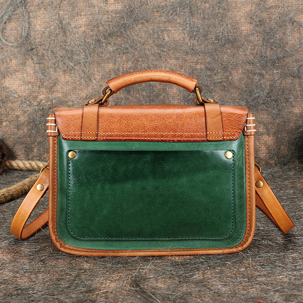 Vintage Ladies Leather Crossbody Messenger Bag Satchel Handbags for Women