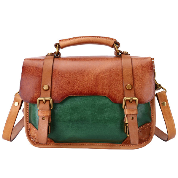 Vintage Ladies Leather Crossbody Messenger Bag Satchel Handbags for Women Cool