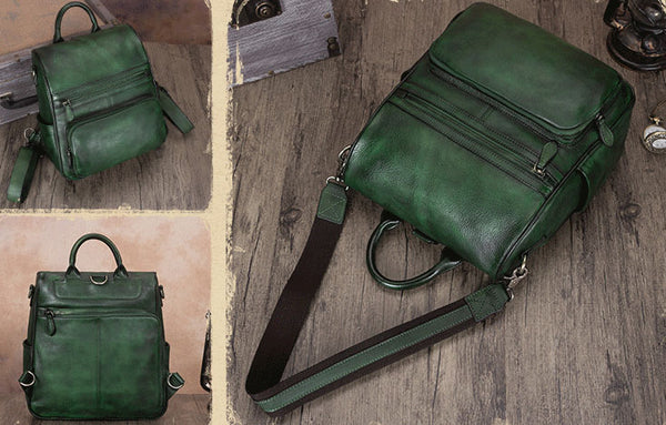 Vintage Ladies Leather Satchel Backpack Purse Sling Bags for Women Cute