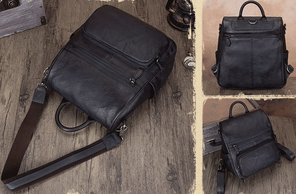 Vintage Ladies Leather Satchel Backpack Purse Sling Bags for Women Designer