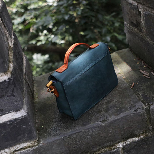Vintage Ladies Leather Satchel Shoulder Handbags Messenger Bag For Women Designer
