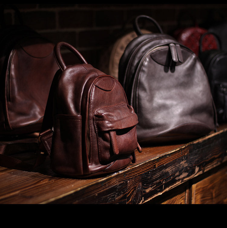 Fadak Dark Brown Leather Backpack, 10 KG, Number Of Compartments: 2 at Rs  464 in Mumbai
