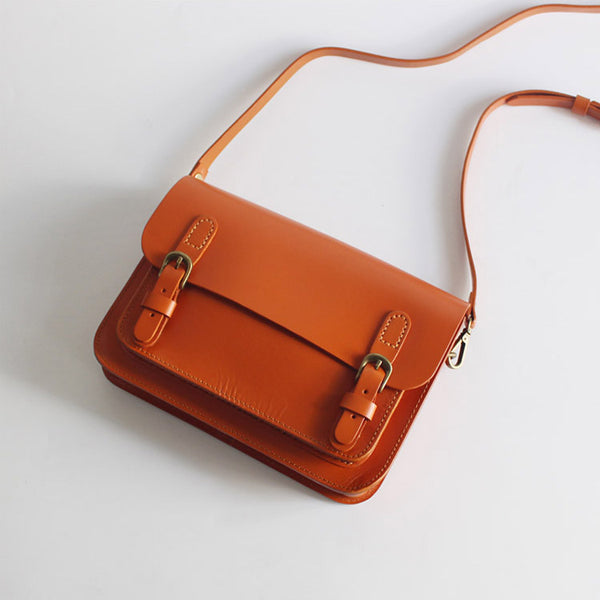 Vintage Leather Satchel Bag Womens Crossbody Bags Shoulder Bag Accessories