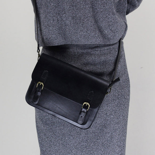 Vintage Leather Satchel Bag Womens Crossbody Bags Shoulder Bag Genuine Leather