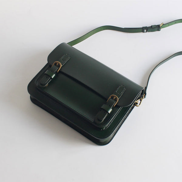 Vintage Leather Satchel Bag Womens Crossbody Bags Shoulder Bag beautiful