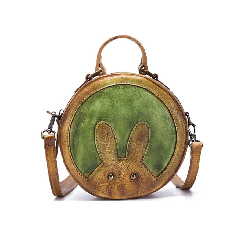 Amazon.com: Handmade Vintage Leather Crossbody Bag Women/Teen Girls Satchel Handbag  Round Messenger Sling Bags, 10 Inch Small, Brown : Clothing, Shoes & Jewelry