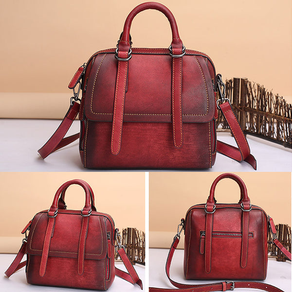 Vintage Leather Women Handbags Leather Crossbody Bags Purses for Women Genuine Leather
