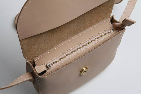 Vintage Leather Women's Saddle Bag Crossbody Bags Shoulder Bag for Women Details