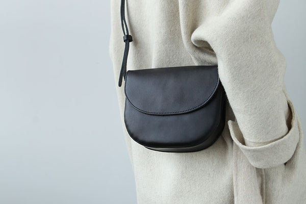 Vintage Leather Women's Saddle Bag Crossbody Bags Shoulder Bag for Women Vintage