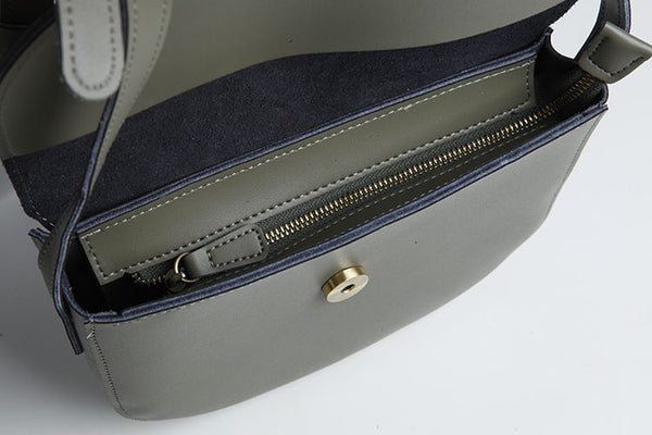 Vintage Leather Women's Saddle Bag Crossbody Bags Shoulder Bag for Women work bag 3
