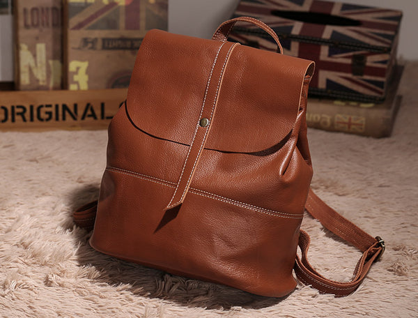 Vintage Leather Womens Backpack Purse Cool Backpacks for Women cool