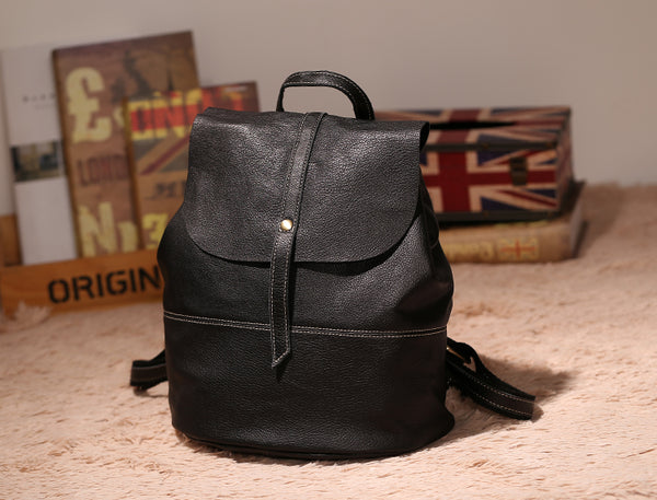 Vintage Leather Womens Backpack Purse Cool Backpacks for Women cute