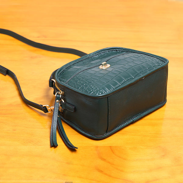 Vintage Leather Womens Crossbody Bags Shoulder Bag Purses for Women Minimalist