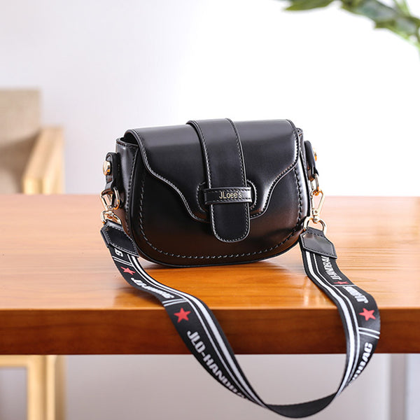 Vintage Leather Womens Small Crossbody Bags Saddle Bag for Women cowhide