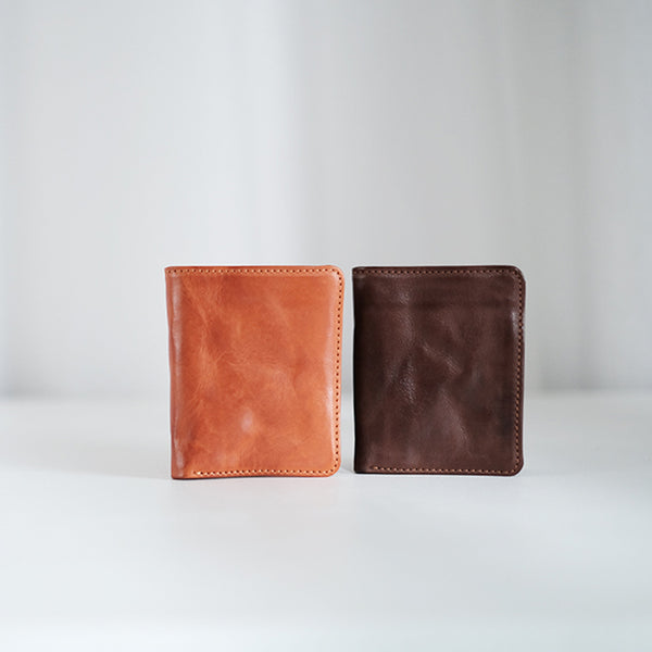 Vintage Ladies Credit Card Wallet Brown Short Leather Wallet For Women Cool