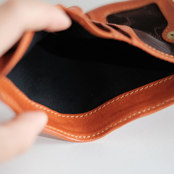 Vintage Ladies Credit Card Wallet Brown Short Leather Wallet For Women Durable