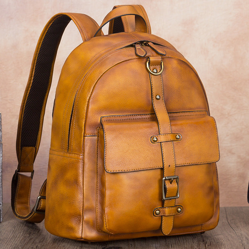 Vintage Style Ladies Leather Rucksack Backpack Purse for Women Boutique