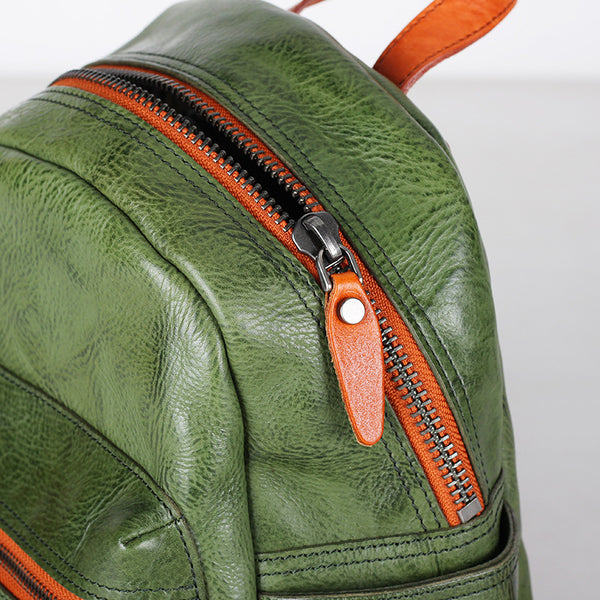 Vintage Style Ladies Mini Genuine Leather Backpack Purse Bookbag for Women Fashion