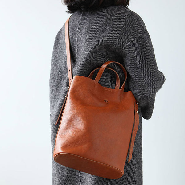 Vintage Women Genuine Leather Tote Bag Handbags Shoulder Bag for Women girlfriend