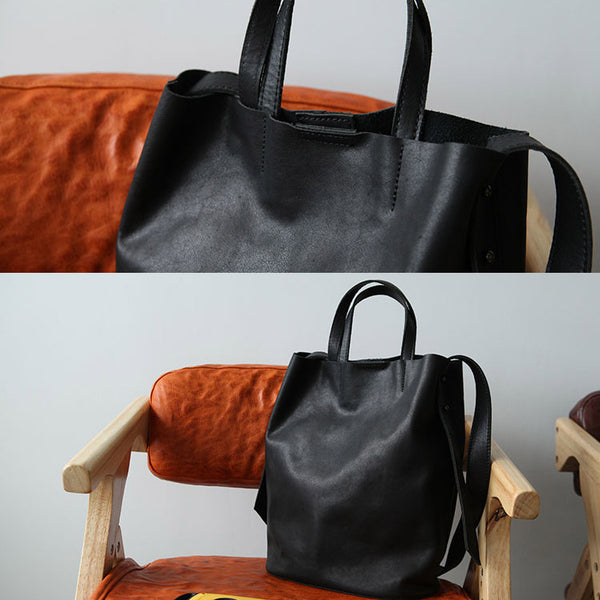 Vintage Women Genuine Leather Tote Bag Handbags Shoulder Bag for Women work bag