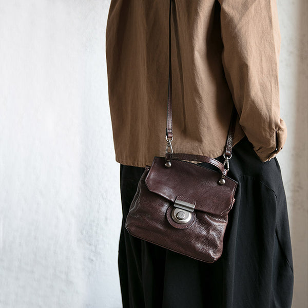 Vintage Women's Brown Leather Crossbody Satchel Purse Shoulder Bags for Women best