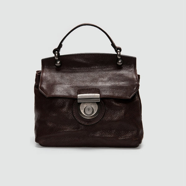 Vintage Women's Brown Leather Crossbody Satchel Purse Shoulder Bags for Women Original