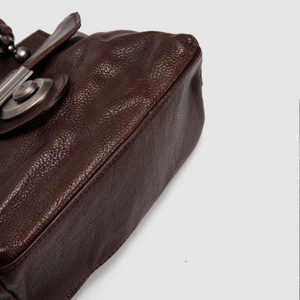 Vintage Women's Brown Leather Crossbody Satchel Purse Shoulder Bags for Women trendy