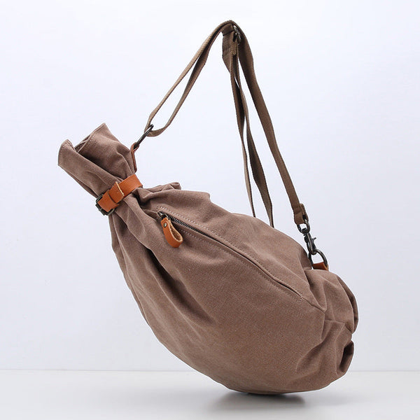 Vintage Women's Canvas And Leather Backpack Purse Canvas Rucksack Bag For Women Gift-idea