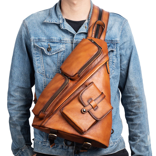 Vintage Women's Convertible Backpack Crossbody Sling Bag Badass