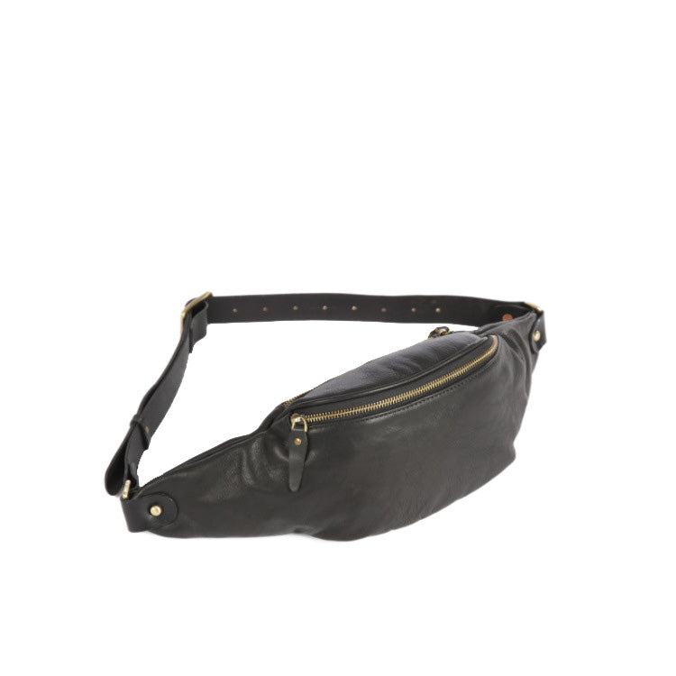 Vintage Women's Crossbody Chest Bag Leather Waist Bag For Women Cool