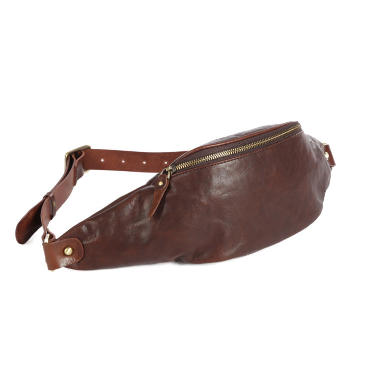 Vintage Women's Crossbody Chest Bag Leather Waist Bag For Women Cute