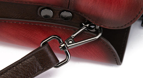Vintage Women's Embossed Genuine Leather Handbags Cross Shoulder Bag Purse For Women Details
