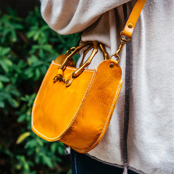  Vintage Women's Genuine Brown Leather Handbags Purse Cross Shoulder Bag for Ladies beautiful