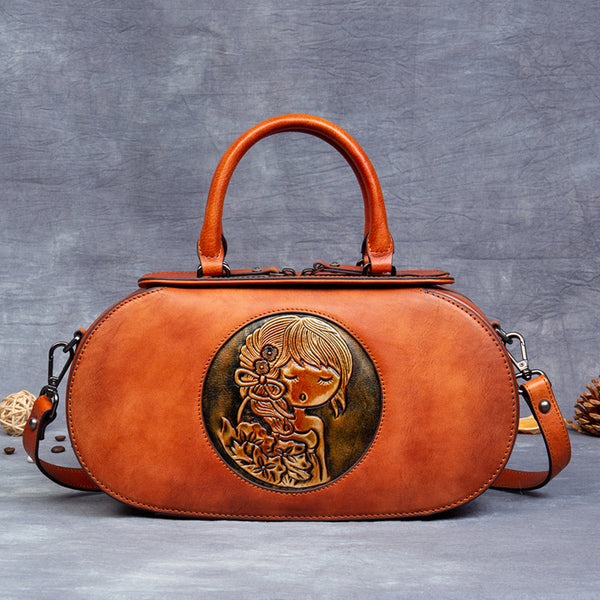 Vintage Women's Genuine Leather Handbags Cross Shoulder Bag For Women Accessories