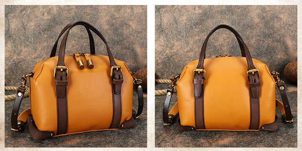 Vintage Women's Genuine Leather Handbags Crossbody Sling Bags Purse for Women Cowhide