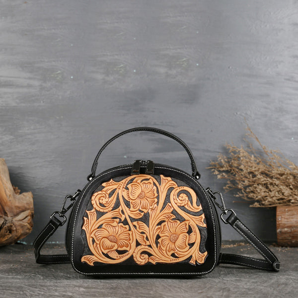 Vintage Women's Genuine Leather Handbags Leather Crossbody Bag Purse For Women Accessories