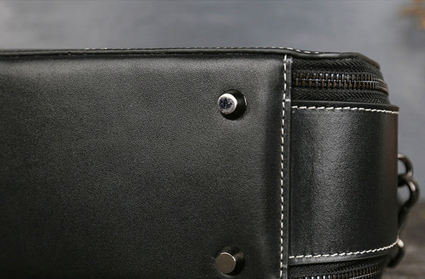 Vintage Women's Genuine Leather Handbags Leather Crossbody Bag Purse For Women Details
