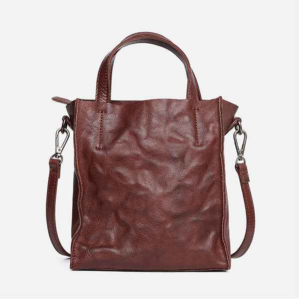 Vintage Women's Genuine Leather Handbags Small Crossbody Tote Purse For Women Beautiful