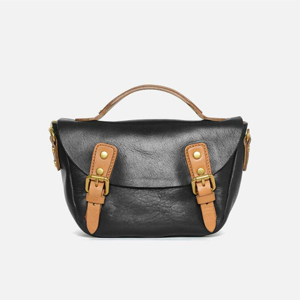 Vintage Women's Genuine Leather Satchel Handbags Crossbody Purse For Women Beautiful
