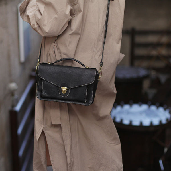 Vintage Women's Genuine Leather Shoulder Bags Handbags Purse for Women Beautiful