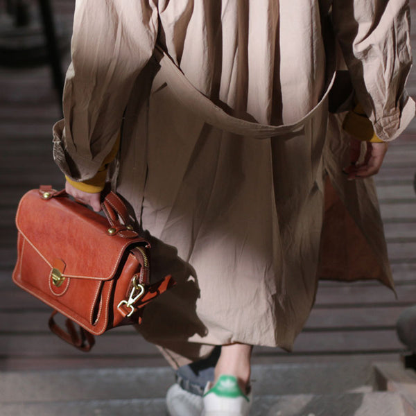 Vintage Women's Genuine Leather Shoulder Bags Handbags Purse for Women Boutique