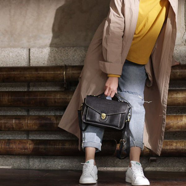 Vintage Women's Genuine Leather Shoulder Bags Handbags Purse for Women Cool
