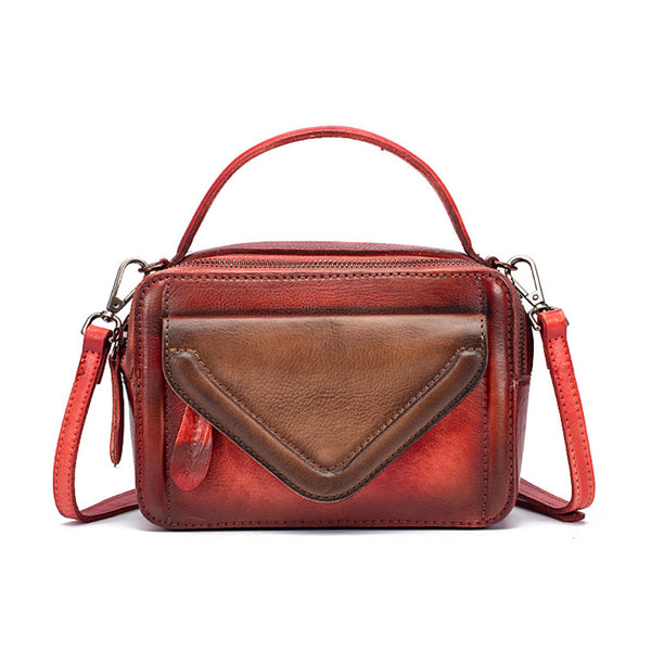 Vintage Women's Leather Handbags Crossbody Bags Shoulder Bag for Women cute