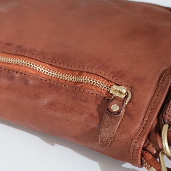 Vintage Women's Leather Satchel Bag Cross Shoulder Bag For Women Handmade